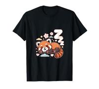 Adorable Panda Rouge endormi Nuages Zzzz T-Shirt
