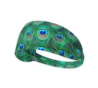Adorable Paon Vert,Bandeau de Sport Unisexe, Bandeau élastique Multi-usages pour Cheveux