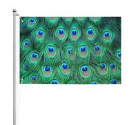 Adorable paon vert,Drapeau de jardin, bannière décorative, drapeau double face, 2 x 3 pieds, pour extérieur et intérieur