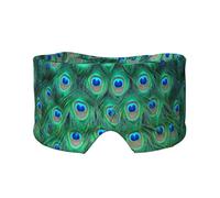 Adorable paon vert,Masque pour les yeux bloquant la lumière Cache-yeux et cache-oreilles pour le sommeil