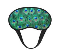 Adorable paon vert,Masques de sommeil occultants, cache-yeux couvrants, masques de sommeil anti-lumière