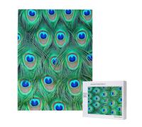 Adorable Paon Vert,Puzzle Familial en Bois de 500 pièces pour Adultes et Adolescents
