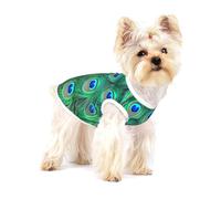 Adorable Paon Vert,T-Shirt sans Manches en Coton pour Animaux de Compagnie, Gilet Respirant, Extensible et Doux,S