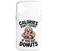 Adorable Paresseux Donut Humour pour Les flics de régime et Les Amateurs de Glucides Coque pour iPhone 16 Plus
