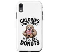 Adorable Paresseux Donut Humour pour Les flics de régime et Les Amateurs de Glucides Coque pour iPhone XR