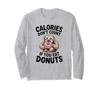 Adorable Paresseux Donut Humour pour Les flics de régime et Les Amateurs de Glucides Manche Longue