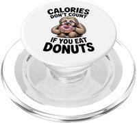 Adorable Paresseux Donut Humour pour Les flics de régime et Les Amateurs de Glucides PopSockets PopGrip pour MagSafe