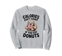 Adorable Paresseux Donut Humour pour Les flics de régime et Les Amateurs de Glucides Sweatshirt