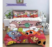 Adorable Parure De Lit Imprimee « Wonderful World », Taies D'oreiller Décoratives De Noël Et Housse De Couette Pour La Decoration De La Maison, Accessoires De Chambre - 1 * Housse
