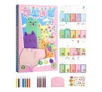 Adorable peinture à gratter, peinture à gratter arc-en- , ensemble de peinture à pois arc-en- , kit de cartes postales colorées à gratter pour filles et garçons
