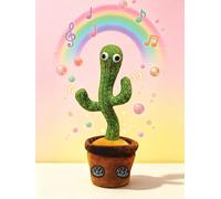Adorable peluche de cactus dansant, jouet interactif qui répète ce que vous dites, enregistre la voix et bouge, peluche pour enfants vert