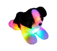 Adorable peluche lumineuse, jouet de compagnie pour chien mignon, animale douce avec une lueur chaude, décoration de chevet flexible, animal de compagnie en peluche moderne avec un style doux,