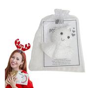 Adorable peluche panda au crochet, adorable panda au crochet, fait à la main, avec carte de vœux et sac en organza pour Noël, anniversaire, Thanksgiving