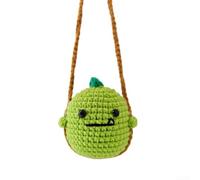 Adorable pendentif en crochet pour rétroviseur - Accessoire amusant pour les amateurs de voiture (petit dinosaure)