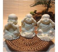 Adorable Petit Bouddha Rieur, Trois Moines Sages, Bébé Bouddha, Ne Rien Entendre, Ne Rien Voir, Ne Rien Dire, Statues, Lot De 3, Figurines Porte-Bonheur, Décoration, Cadeau, A