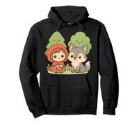 Adorable Petit Chaperon Rouge Loup et Amis de la forêt Sweat à Capuche