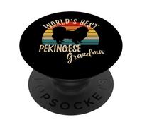 Adorable Petit-Chien de la Meilleure Grand-mère pékinoise du Monde PopSockets PopGrip Adhésif