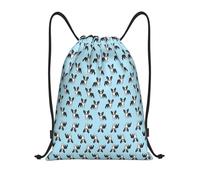Adorable Petit Chien Terrier Mon Meilleur Ami Sac À Dos De Sport Pliable Sac À Dos À Cordon Réglable Natation Sac Cordon De Sport pour Voyage Vacances Salle 39X46Cm