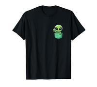 Adorable Petit Extraterrestre dans l'univers de Poche OVNI bébé Monstre T-Shirt
