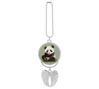 Adorable petit panda à suspendre pour rétroviseur de voiture, cadeau porte-bonheur à suspendre pour bureau, voiture, décoration de la maison, One size, Zinc