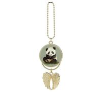 Adorable petit panda à suspendre pour rétroviseur de voiture, cadeau porte-bonheur à suspendre pour bureau, voiture, décoration de la maison, taille unique, Zinc