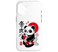 Adorable Petit Panda Japonais Jouant avec des Poissons koï Japonais Coque pour iPhone 16
