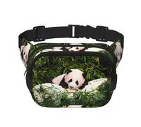 Adorable petit panda unisexe réglable taille carré double couche pour activités de plein air voyage course randonnée, Noir , Taille unique