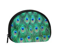 Adorable Petit Sac de Rangement pour Serviettes hygiéniques et Maquillage, Motif Paon Vert, Porte-Monnaie pour Femme