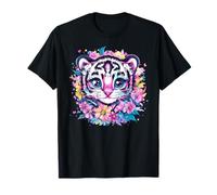 Adorable petit tigre avec magie florale fantastique T-Shirt