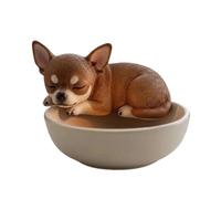 Adorable photophore en résine en forme de chien - Statue d'animal mignon - Décoration créative - Statue de chiot - Pour décoration d'intérieur