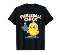 Adorable Pickleball Poussin drôle Jaune Oiseau pagaie Design T-Shirt