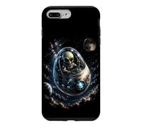 Adorable Pilote Extraterrestre dans Un œuf UAP UFO Funny Space Explorer Sci FI Coque pour iPhone 7 Plus/8 Plus