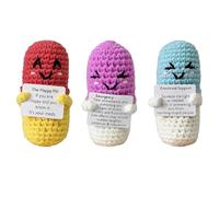 Adorable pilule de refroidissement au crochet, pilules de soutien émotionnel, pilules d'urgence, pilules en peluche, soulagement du stress, pilule heureuse, cadeaux de bien-être, décoration de table