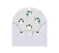 Adorable pingouin 1 impression vacances amour boucle papier nacré enveloppes de vœux vertical pensant à vous cartes 15,2 x 10,2 cm
