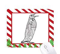adorable pingouin animal portrait sketch tapis de souris canne de noël du tapis.