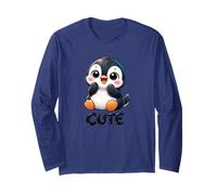 Adorable Pingouin Chibi avec Sourire Manche Longue