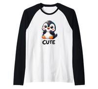 Adorable Pingouin Chibi avec Sourire Manche Raglan