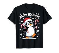 Adorable Pingouin de Noël Portant Un Bonnet de Père Noël T-Shirt