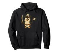 Adorable Pingouin Pirate avec Drapeau Jolly Roger Sweat à Capuche