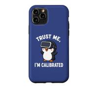 Adorable Pingouin VR Gamer Design avec Phrase Amusante Coque pour iPhone 11 Pro