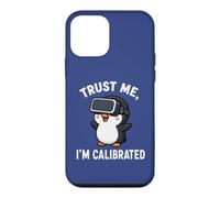 Adorable Pingouin VR Gamer Design avec Phrase Amusante Coque pour iPhone 12 Mini