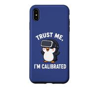 Adorable Pingouin VR Gamer Design avec Phrase Amusante Coque pour iPhone XS Max