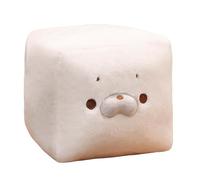 Adorable Plush Figure, Soft Squeeze Cube Toy, 7x7x7cm Excellent White Doll Decor, Warm Room Decoration Accessory, Display Plush Toy for Daily Use, Present Soft for Desk Sofa Shelf