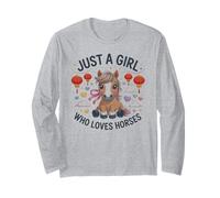 Adorable Poney 2026 Just Girl Qui Aime Les Chevaux Zodiac Cowgirl Manche Longue