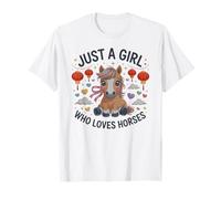 Adorable Poney 2026 Just Girl Qui Aime Les Chevaux Zodiac Cowgirl T-Shirt