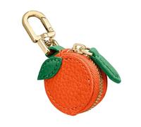 Adorable porte-clés de poche en forme de fruit | Motifs pêche, myrtille et cerise | Mini portefeuille pour femme, filles Airtag, A1, 1.0*1.0*1.0