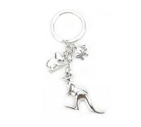 Adorable Porte Clés En Argent Avec De Jolis Graphismes De Kangourous Et De Koala, Des Porte-Bonheur Et Des Anges Gardiens Pour Femmes Pour La Rentrée, Les Anniversaires Ou Comme Cadeau Pour Une Amie