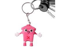 Adorable porte-clés - Figurine de sac poubelle de dessin animé, petit porte-clés en PVC élégant, accessoire décoratif amusant, utilisation pour sac à dos, sac à main, portefeuille, bagages
