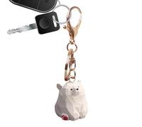 Adorable porte-clés ours | Figurine en bois sculpté à la main - Sac à dos, sac à main, jouet d'animation, porte-clés pour sacs à dos, blanc, Refer to description