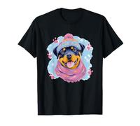 Adorable Portrait d'hiver Rottweiler pour Amoureux des Chiens T-Shirt